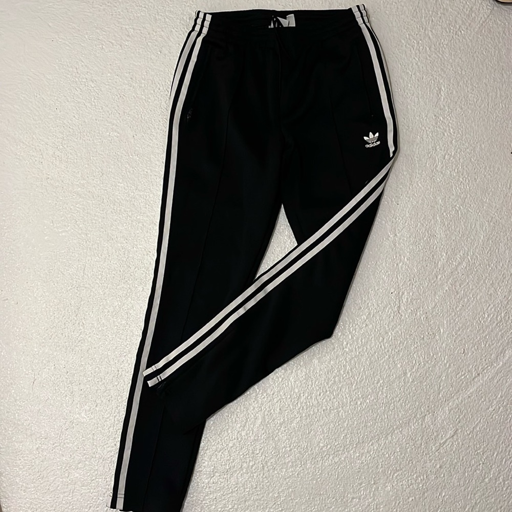 Adidas black tapered jogger